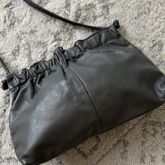 Gray Drawstring Crossbody Bag - Picture 3 of 7